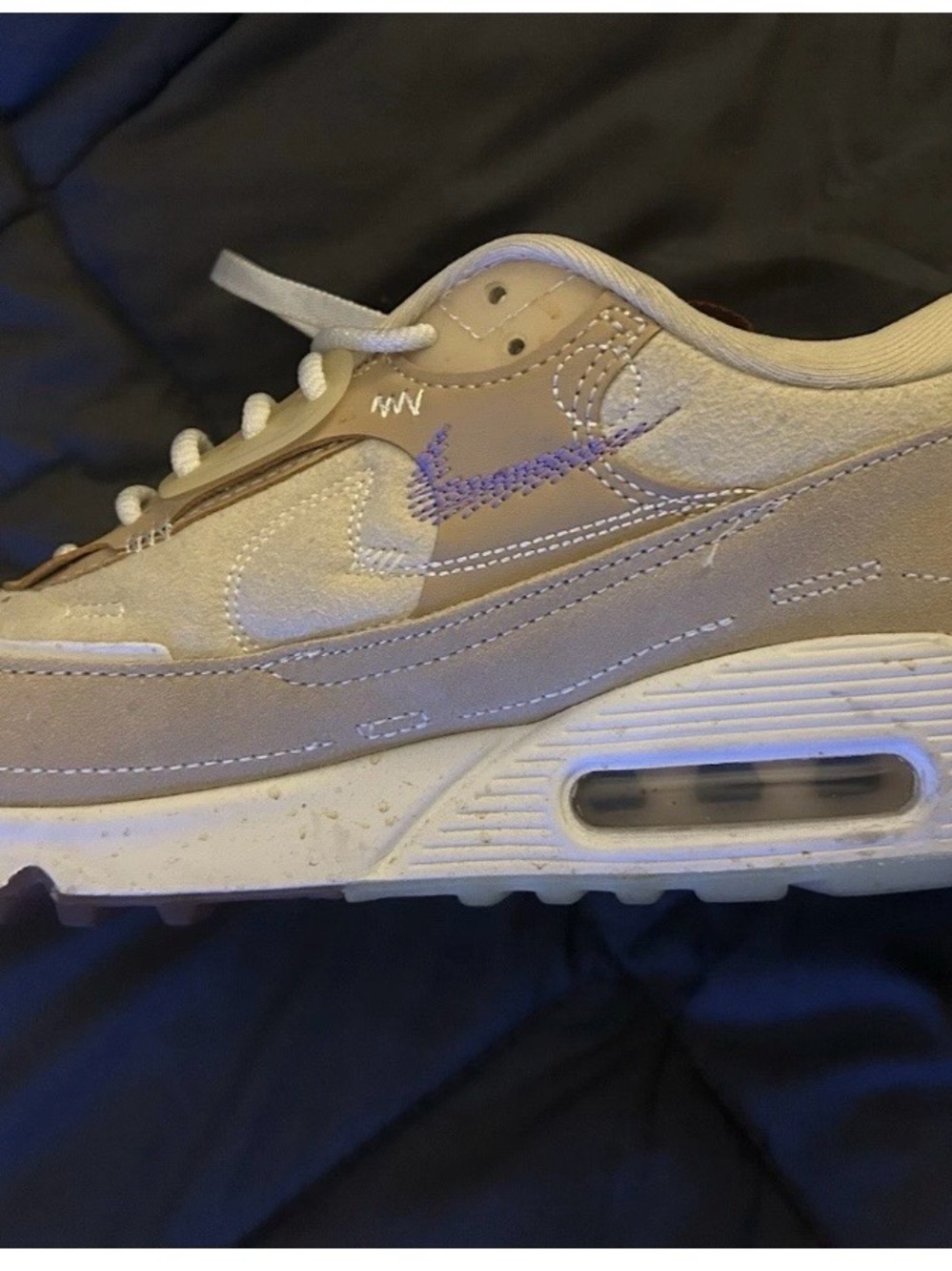Nike Women’s Beige and Purple Air Max Sneaker